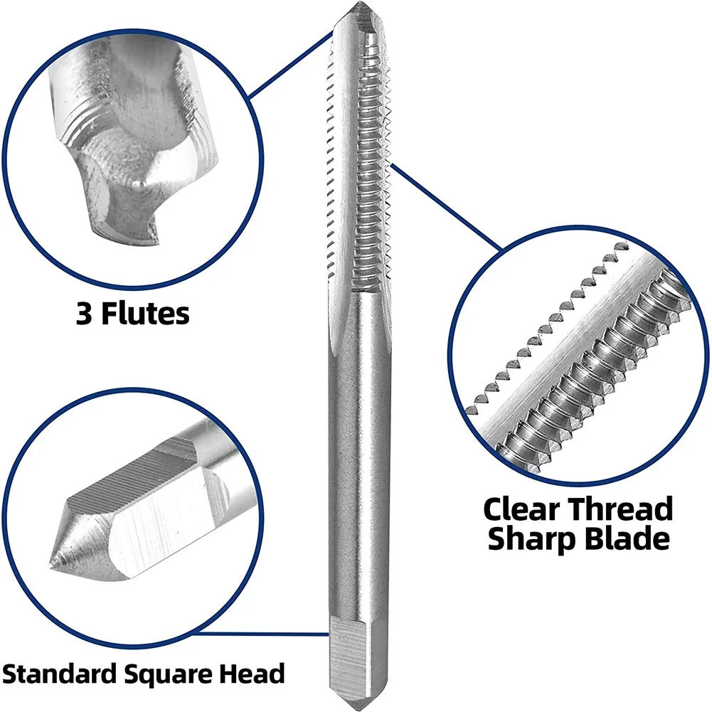 Durbale 12-32 UNEF Tap 12-32 UNEF Die 12-32 UNEF Aluminum Cast Iron Iron Right Hand UNEF Tap Die For Muzzle Work