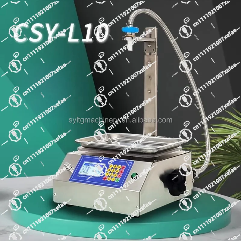 

CSY-L10 Micro Electronic Weighing Diaphragm Pump High Flow Oil Hand Soap Shampoo Beverage Liquid Filling Machine