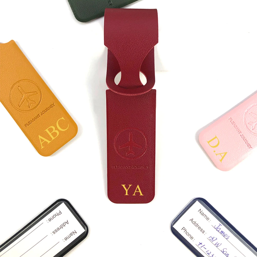 Customn Letters Luggage Tag Fashion Small Address Airplane Suitcase Identifier Tag DIY Logo Personalize Gift Travel Accessories