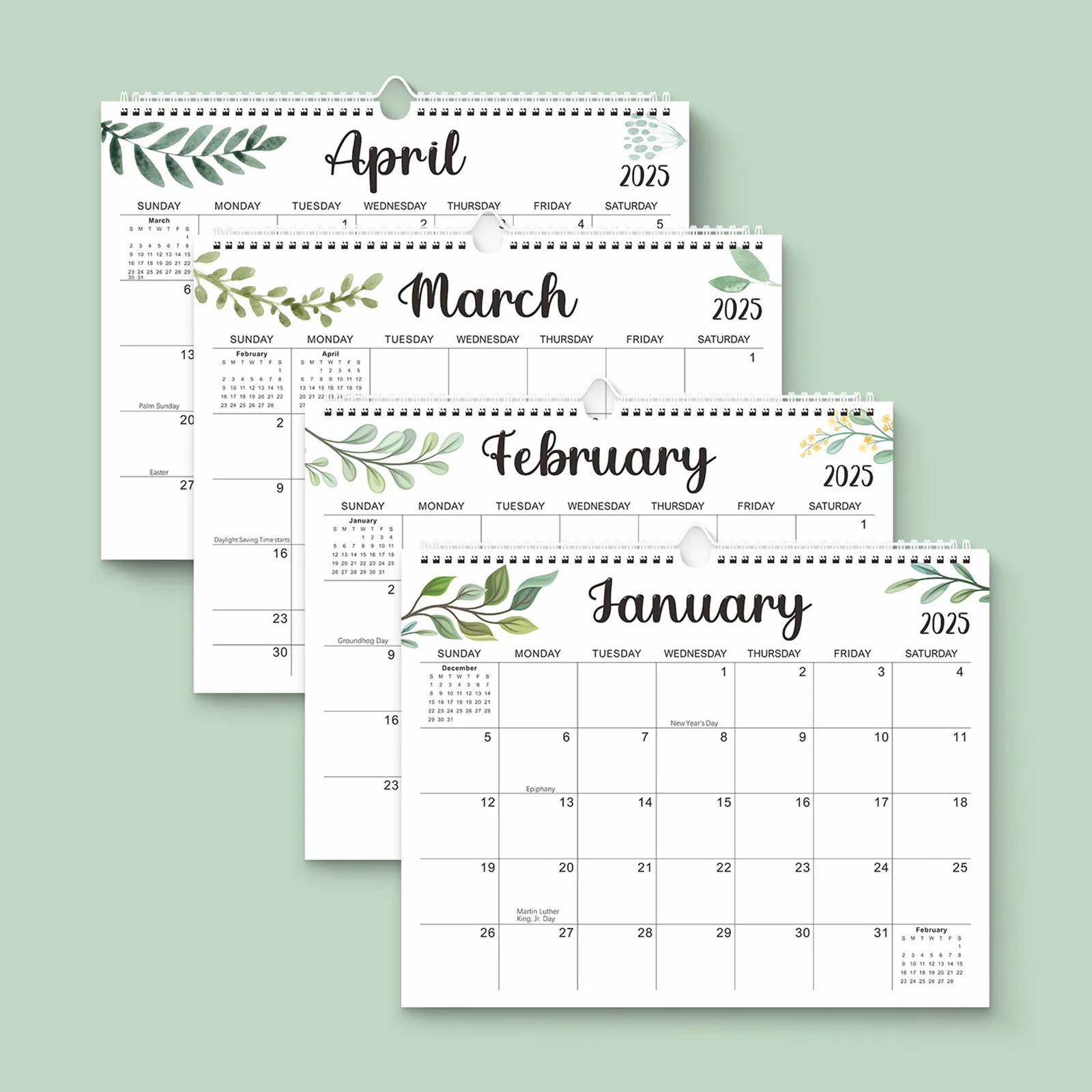 Wall Calendar 2025 Plants Monthly Wall Planner 14.7x11.5 Inches January 2025 June 2026 Planning & Organizing Thcik Paper Monthly