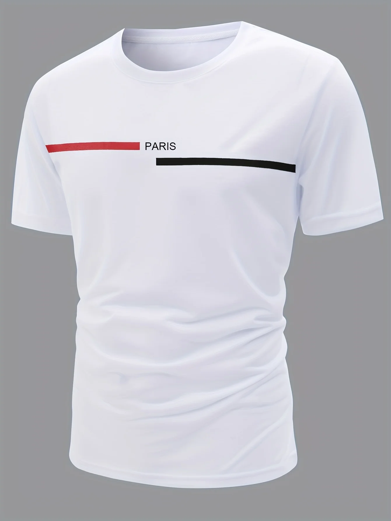 

Men's Summer Oversized Letter Print T-Shirt Top Black Print Men's T-Shirt Stylish White Short Sleeve Casual Men's Apparel