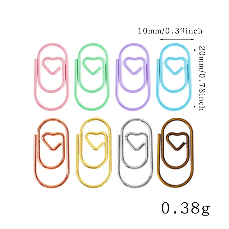 60PCS Colorful Heart-Shaped Loop Pins High Value for Money Students Gift Stationery Office Perfect for File Organization