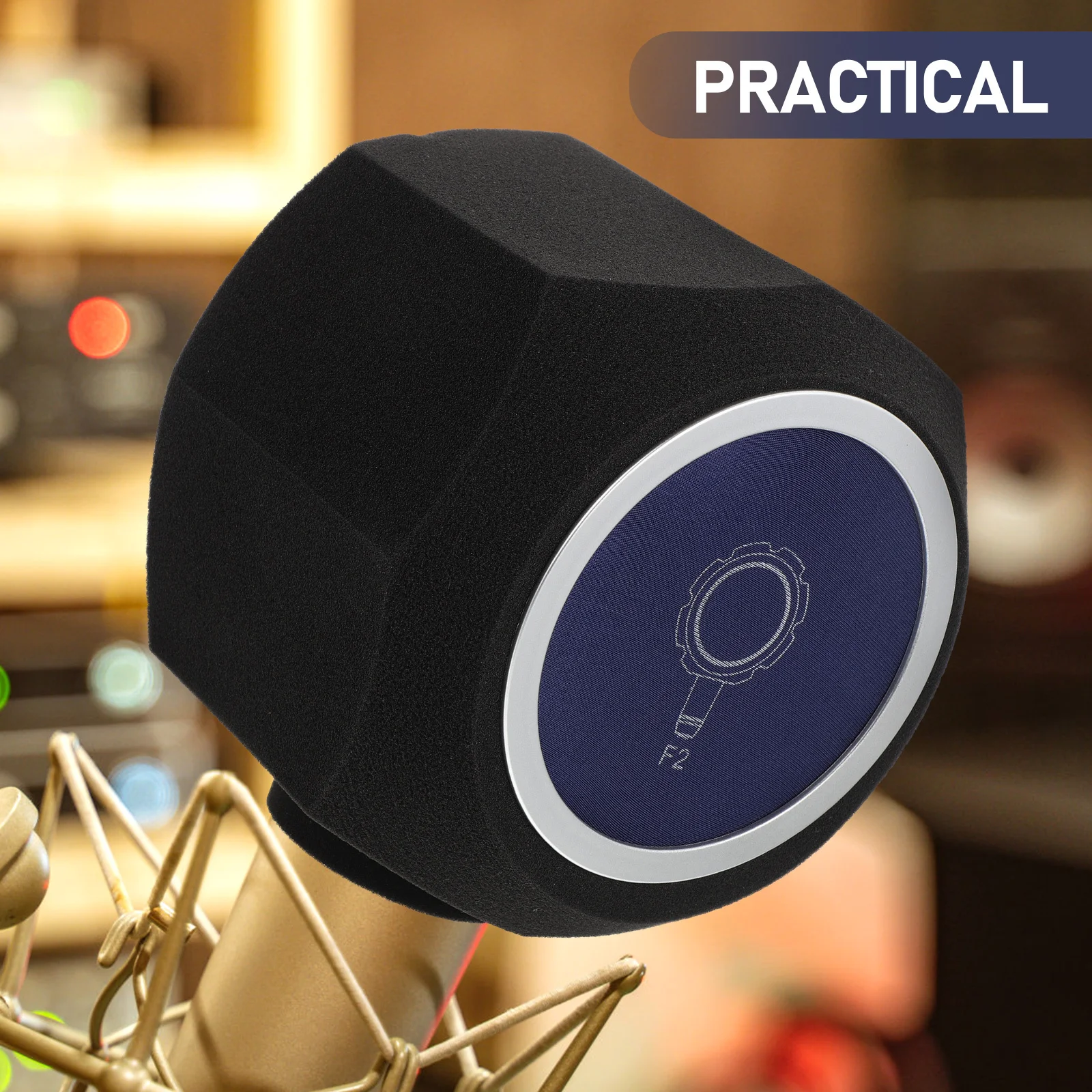 

Microphone Sponge Cover Noise Cancelling Sound Absorption For Desktop Tripod Floor Stand Mic Live Streaming Ktv Recording