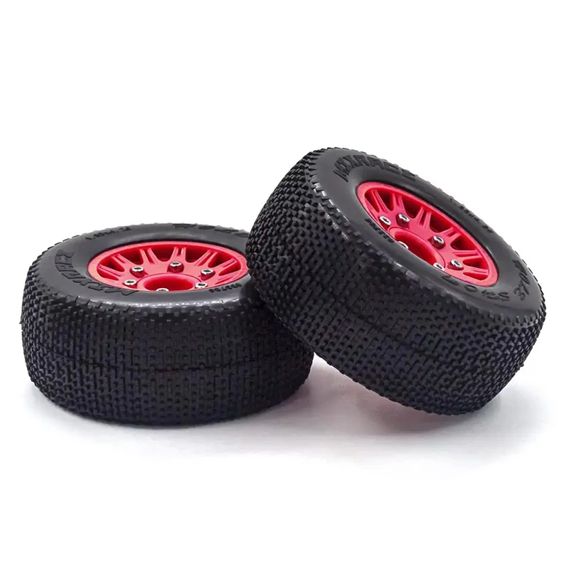 RC Car 110mm Tire and Wheel Rim for 1/10 RC Short Course Truck Traxxas Slash Redcat Blackout Axial SCX10 Tamiya CC01 D90 HSP HPI