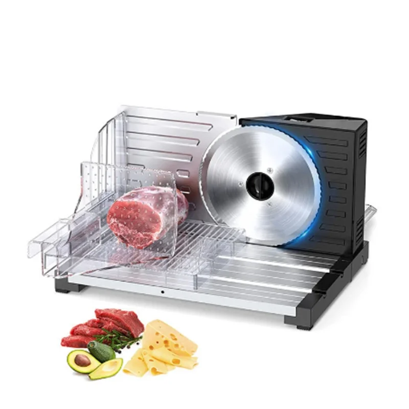 Household Commercial Foldable Lamb Roll Slicer 0-18mm Thickness Adjustable Pure Copper Motor Vegetable Meat Slicing Machine