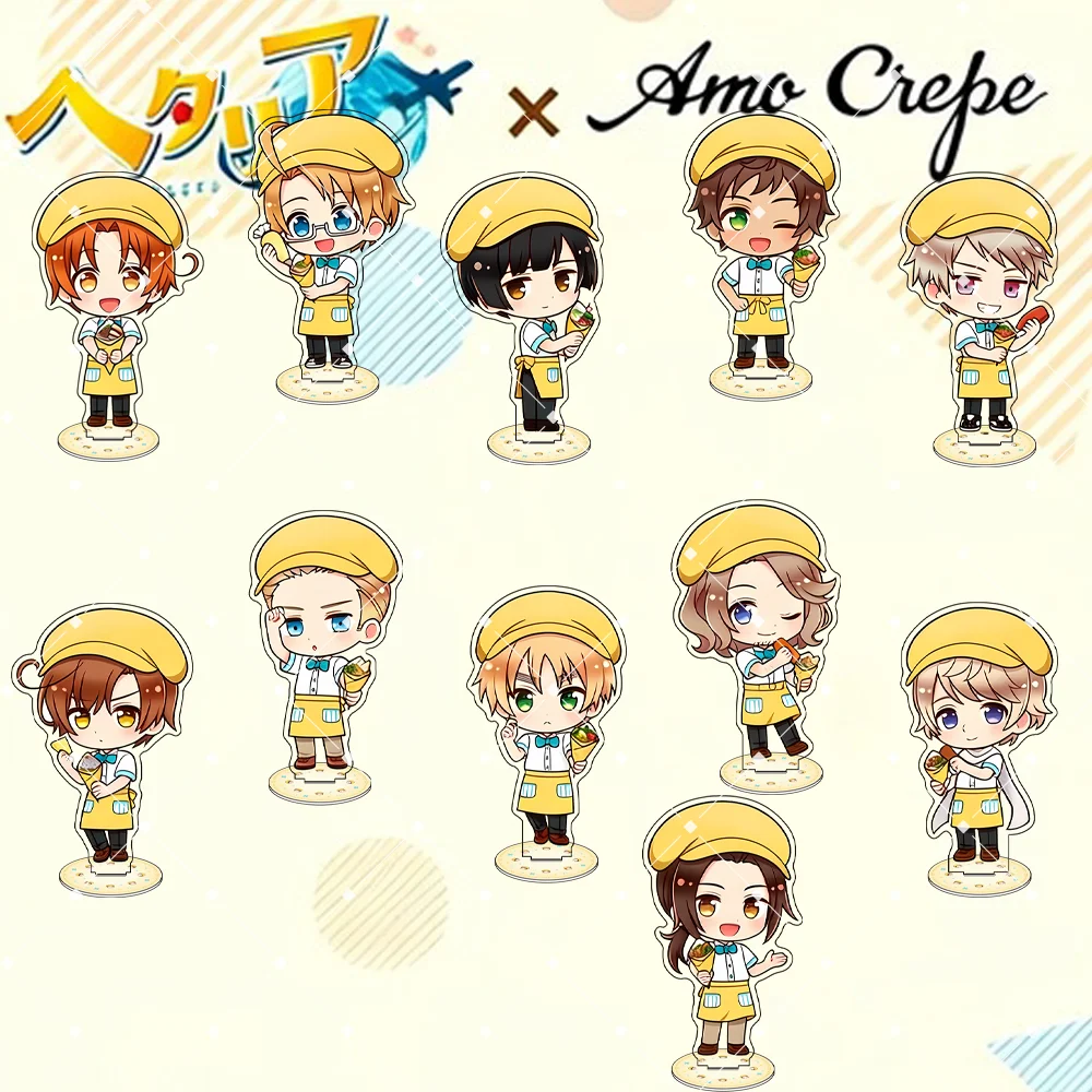 

Anime Hetalia: Axis Powers 10CM Acrylic Stand keychain Anime Figure Feliciano Ludwig Desk Decor Birthday Gift for Anime Fans