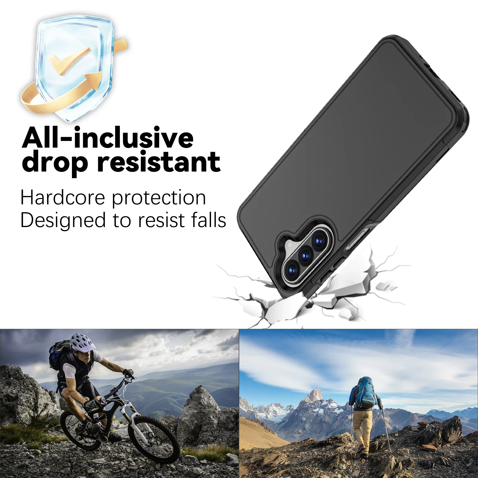 

Anti-Scratch Rugged Protective Case for Samsung Galaxy A17 5G S25 FE A16 A15 A14 A55 A56 A54 A36 S24 Ultra S23 S22 Plus