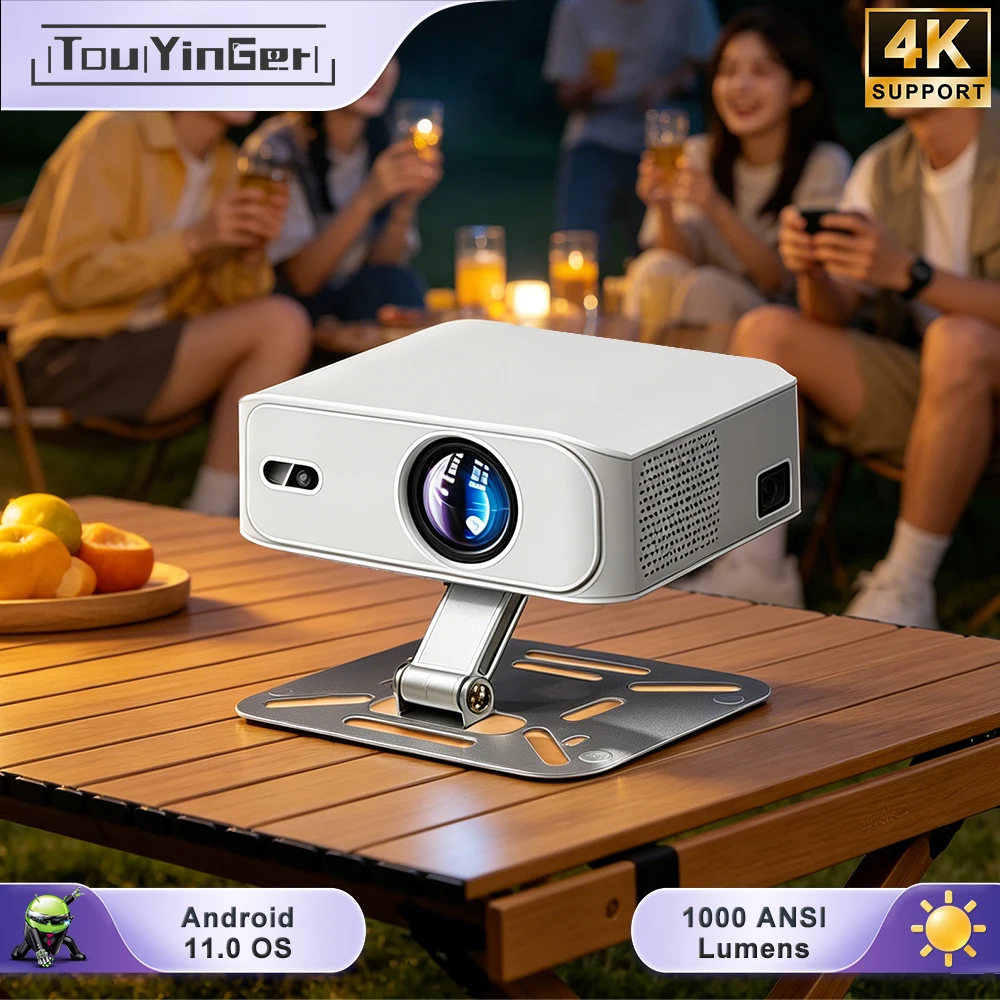 

Touyinger L9W Ultra Android Projector+Bracket 4K Mini Full HD Cinema Video Projector LED Home Cinema Beamer Screen Bluetooth