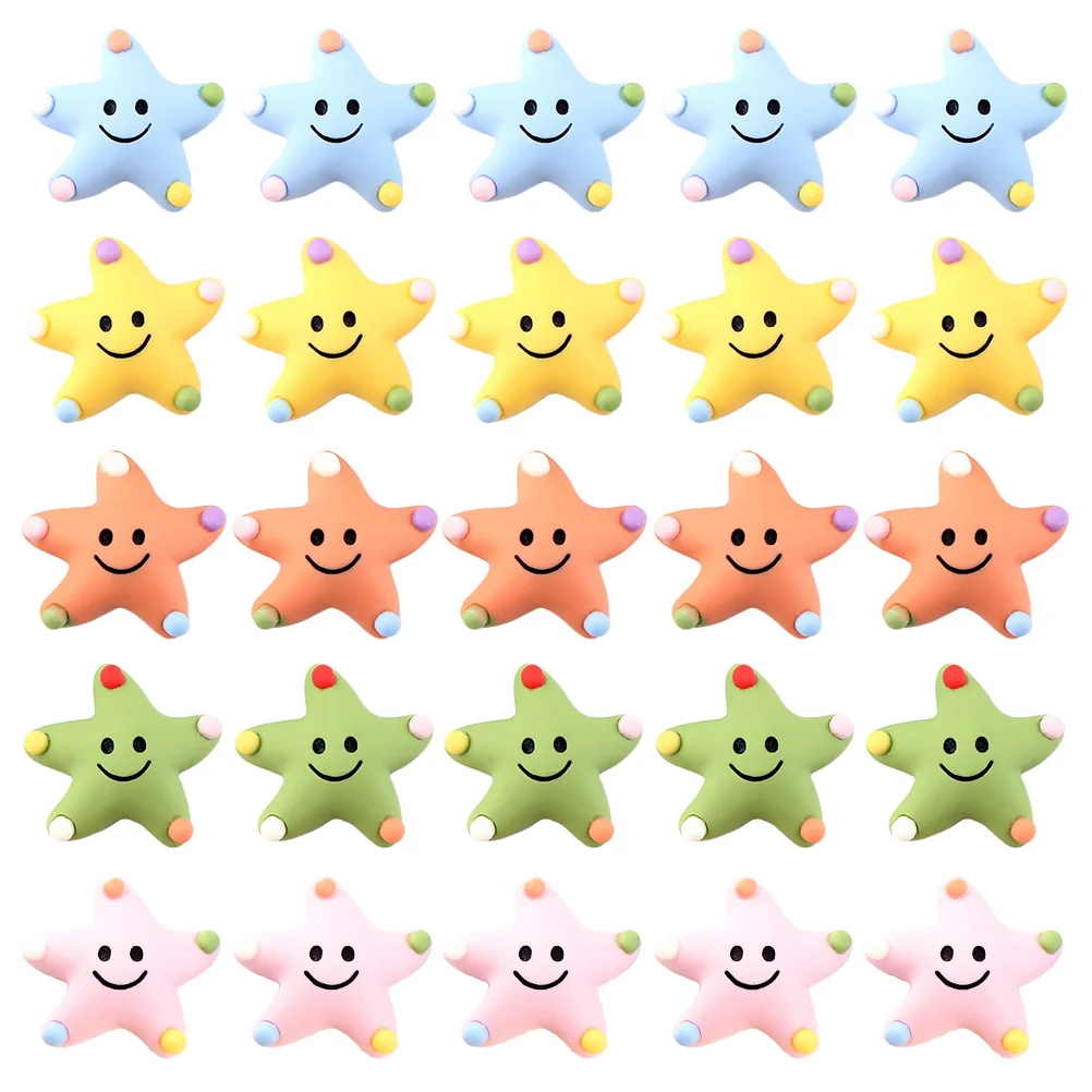 

25pcs Pentagram Magnet Decorations Resin Star Charm Refrigerator Accessories Home Wall Party Refrigerator Decor Supplies