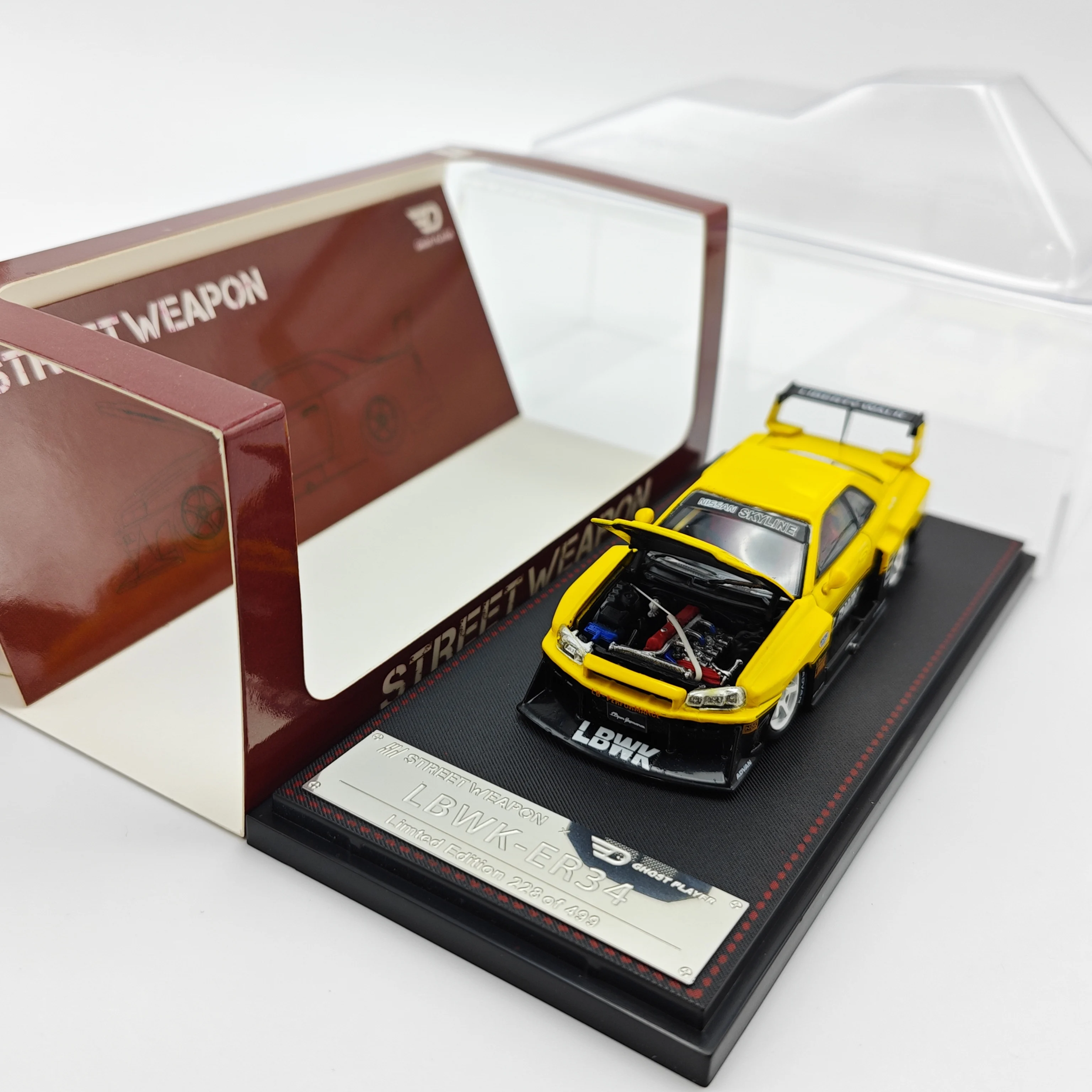 

SW 1:64 Scale GTR ER34 LBWK Alloy Car Model Classic Adult Souvenir Gift Static Display Hobby Collection
