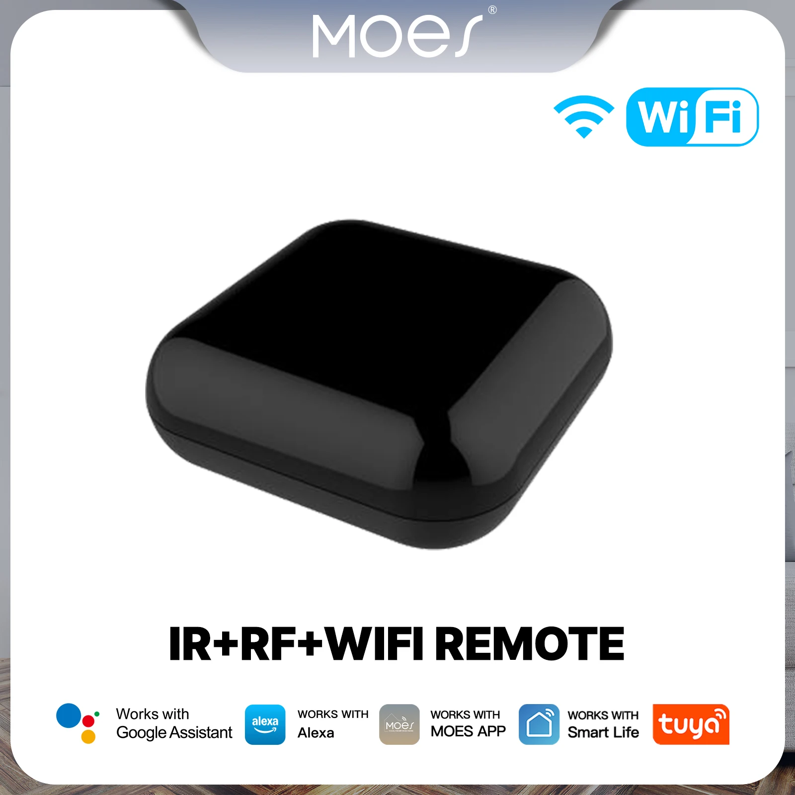 Moes Tuya WiFi IR RF Remote Controller Universal RF Appliance Smart Life App Voice Control Support Alexa Google Home
