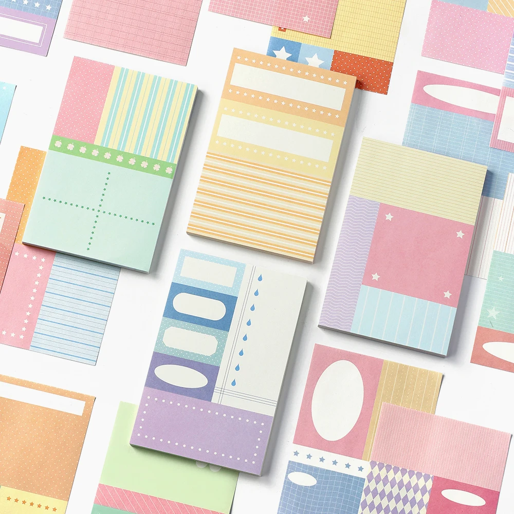 Estilos INS, 50 hojas, papelería coreana creativa, Bloc de notas, diario fresco para estudiantes, papel para álbum de recortes DIY, suministros de oficina