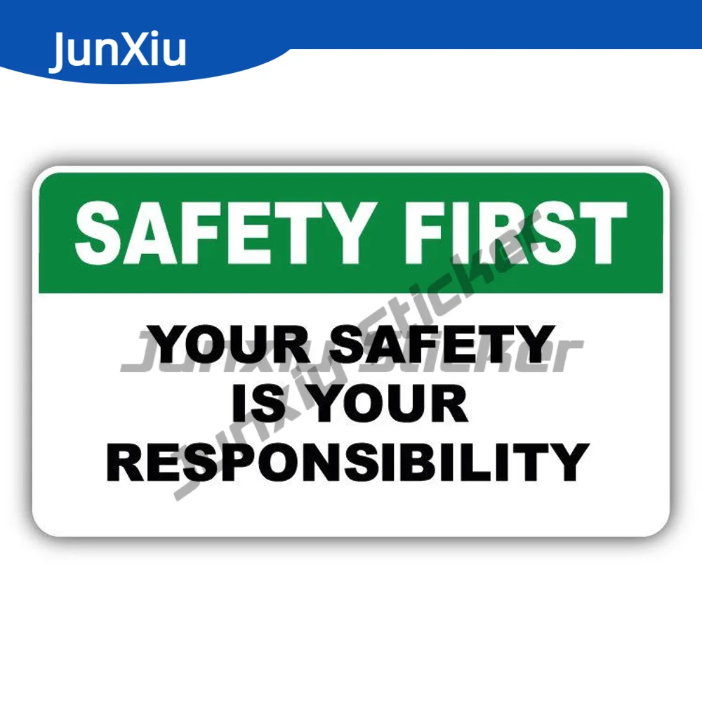 

Safety First Warning Sign Responsibility Sticker Car Truck Pickup Camper Car Body Refrigerator Wall Bumper Decal Waterproofing