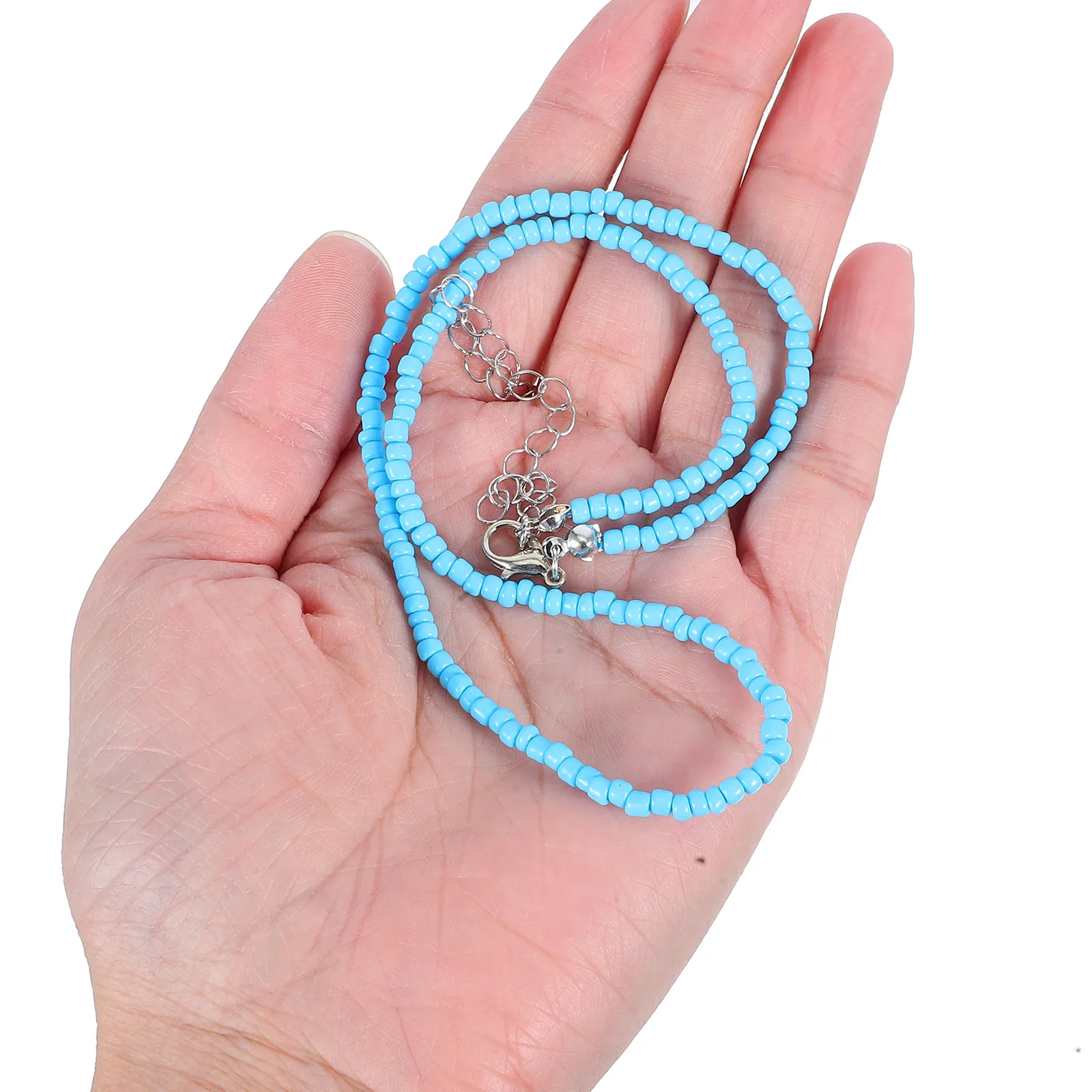

Colorful Beads Necklace Handmade Layered European American Style for Women Premium Material Elegant Clavicle Chain