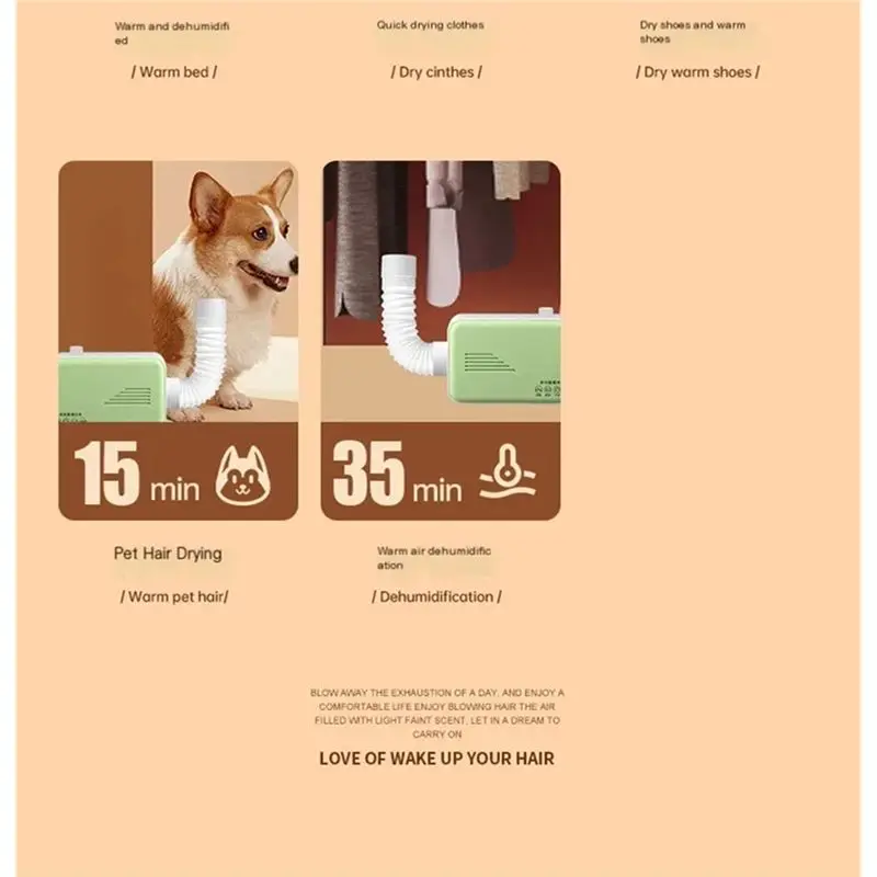 CYCLI-Pet Dog Dryer Pet Grooming Tools Dog Hair Cleaning Home Dryer Rainy Clothes Shoes Drying EU Plug view 6