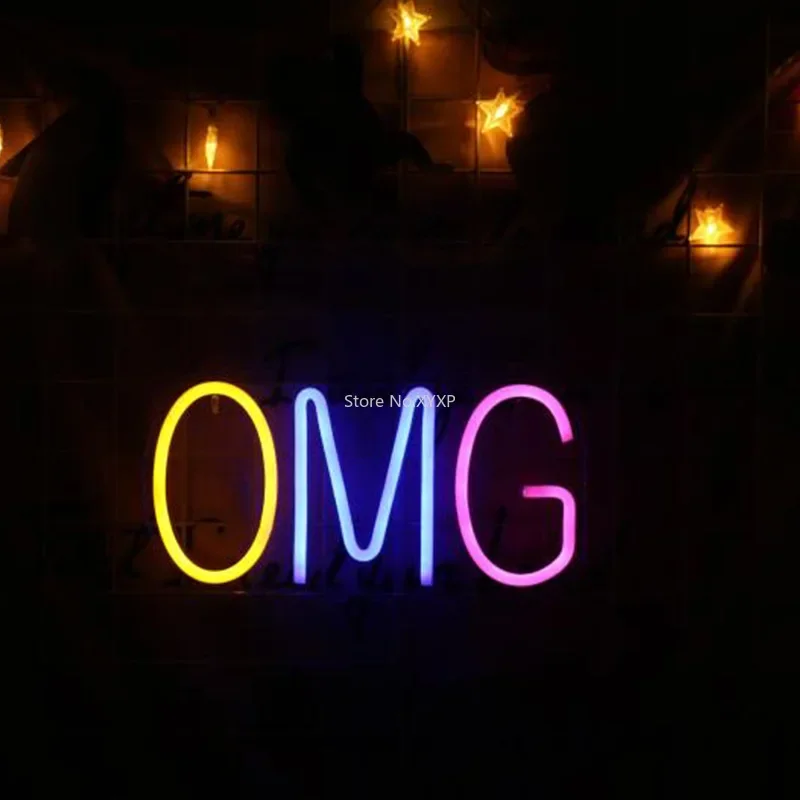 

Новинка HELLO Радужный КИТ ракета Луна неоновый подвесной OMG письмо планет неоновый Рождественский свет батарея LOL USB двойной