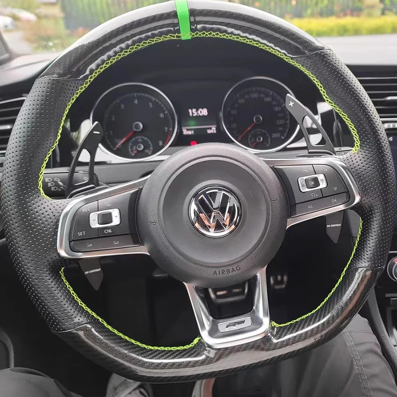 

Customization Car Steering Wheel Braid Leather Cover for Volkswagen VW Golf 7 2015-2020 Tayron 2019-2022 Teramont X 2019-2020