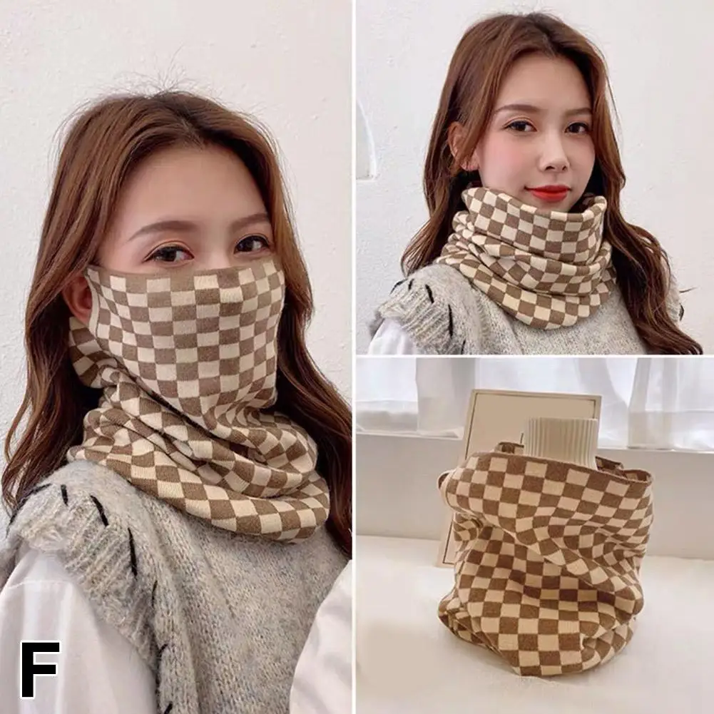 3 In 1 Women Thermal Hanging Ear Scarf Winter Warm Face Neck Knitted Headband Protection Cycling Covers Neckerchiefs Windpr W9Q1