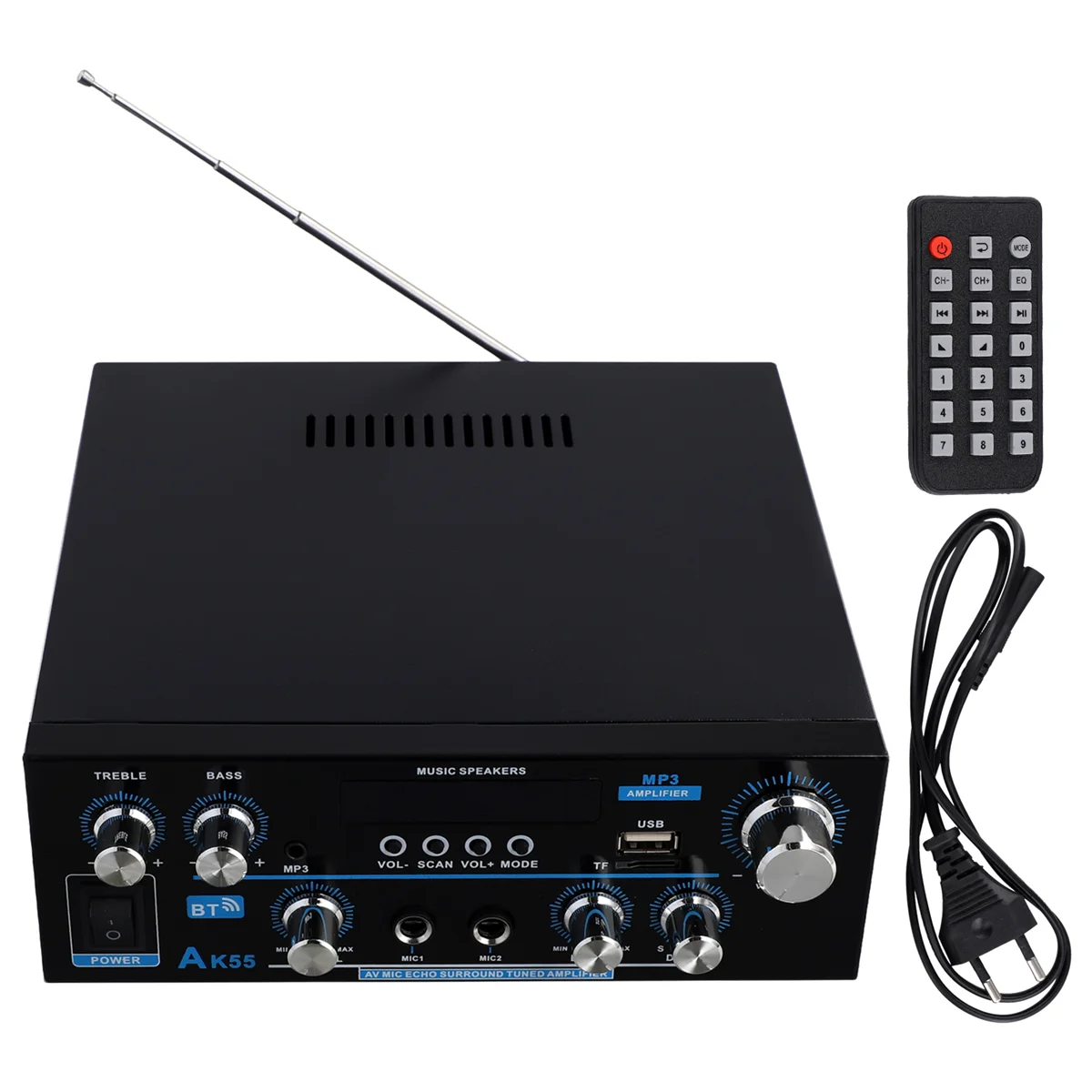 A51I AK55 Amplificatore audio 2.0 canali HIFI Amplificatore Bluetooth digitale Amplificatore digitale USB SPINA UE