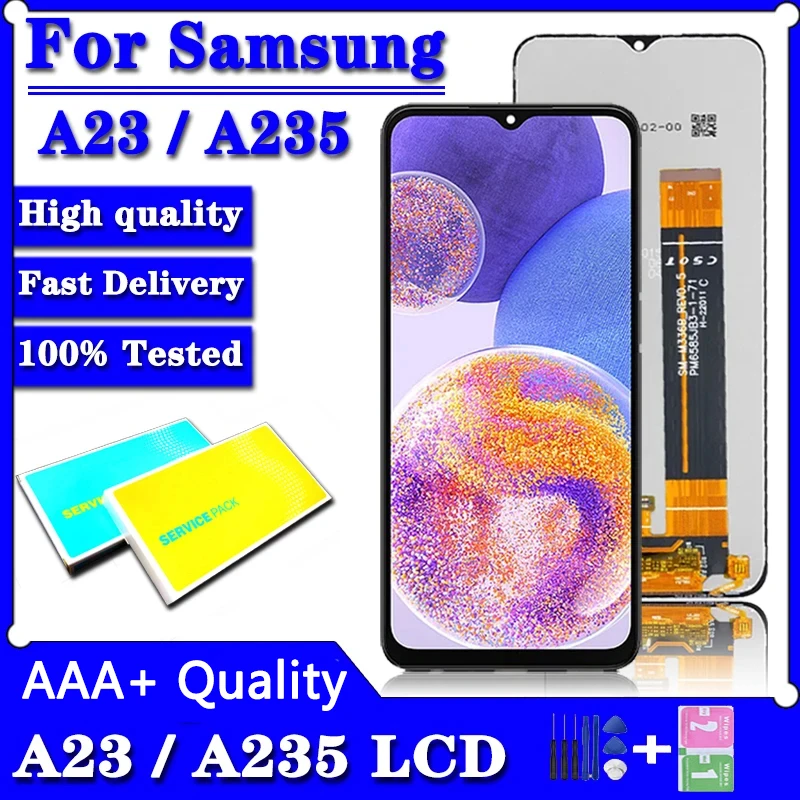 AAA+Quality A235 LCD For Samsung  A23 A235F SM-A235F/DS LCD Display Touch Screen Digitizer Assembly For Samsung A23 4G LCD