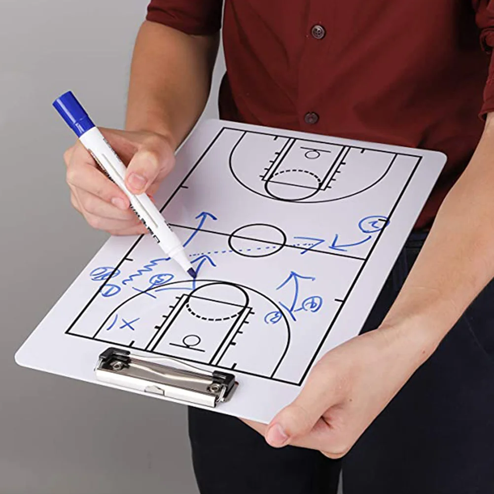 

Basketball Board Indoor Coaching Kit Clipboards Reusable Writing Pvc Soccer Outdoor Accessories