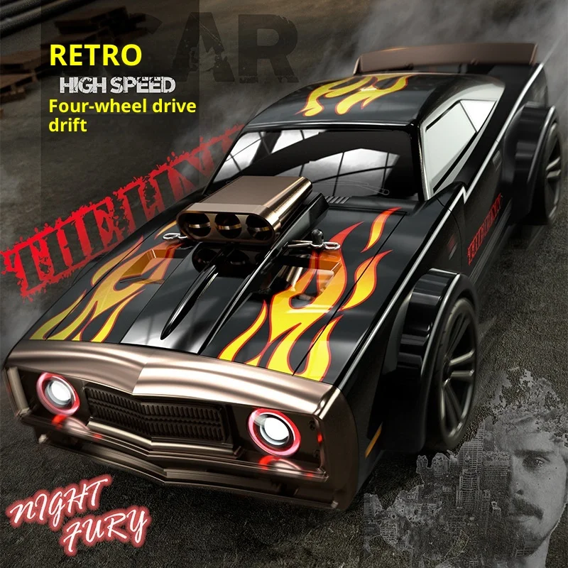 

1:16 Scale Remote Control Drift Car Toy Full Proportion Four-Wheel Drive Flat Running Muscle Car Model Racing Toy Vehicle RC Car
