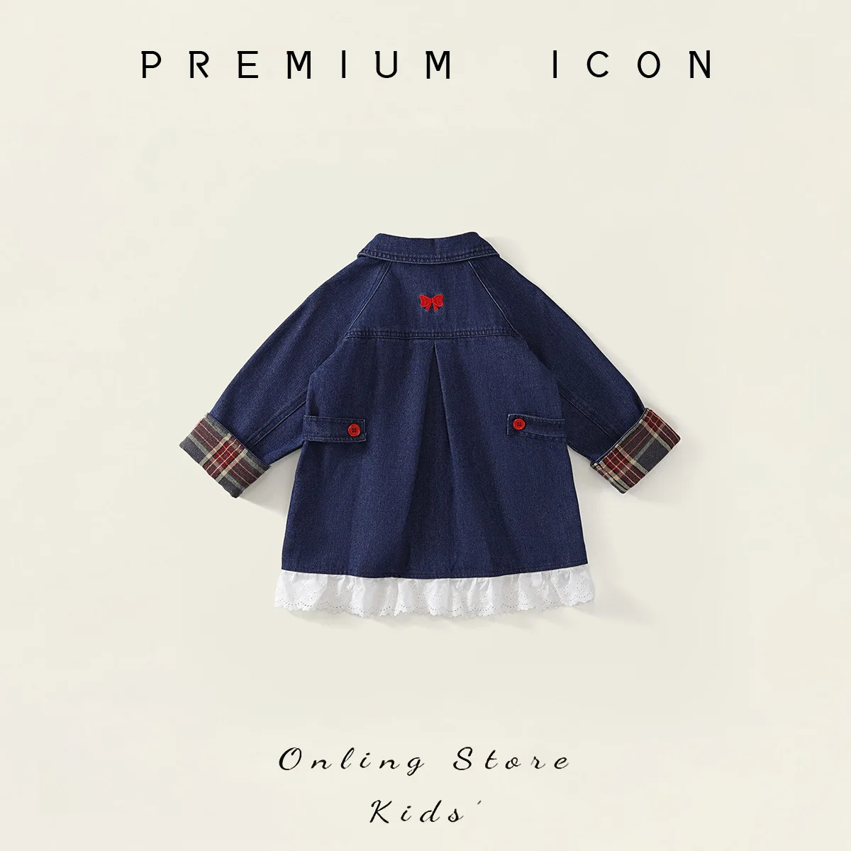 الفتيات معطف الدنيم سترة واقية الربيع والخريف 2025 جديد أنيق للأطفال الخريف نمط المرأة الكنز معطف غير رسمي متعدد الاستخدامات #3