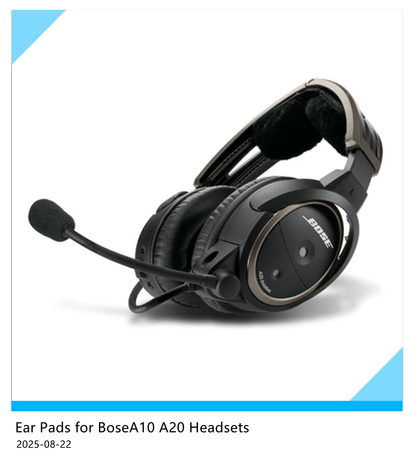 Almofadas de substituição para fones de ouvido compatíveis com Bose Aviation Headset X A10 A20