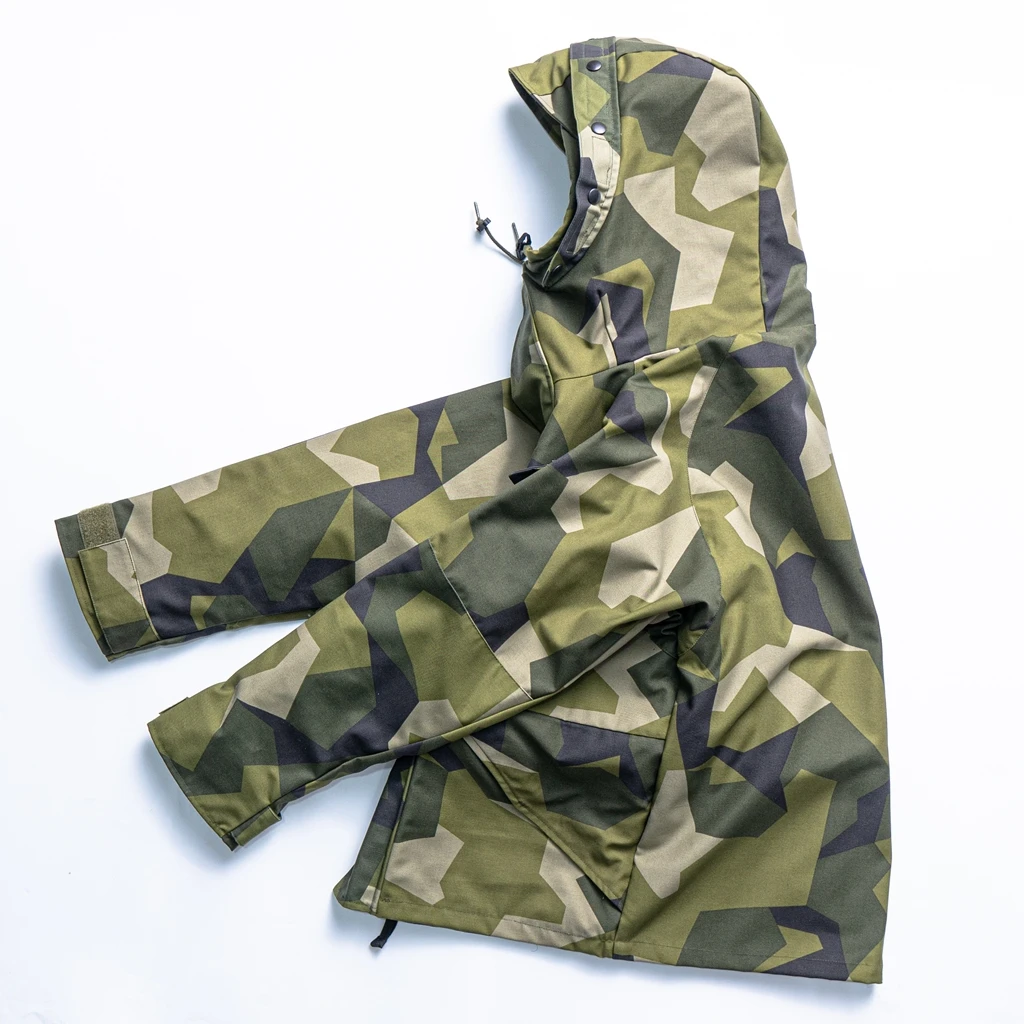 Swedish military version M90 geometric camouflage first generation tactical M65 trench coat L3 windproof and waterproof