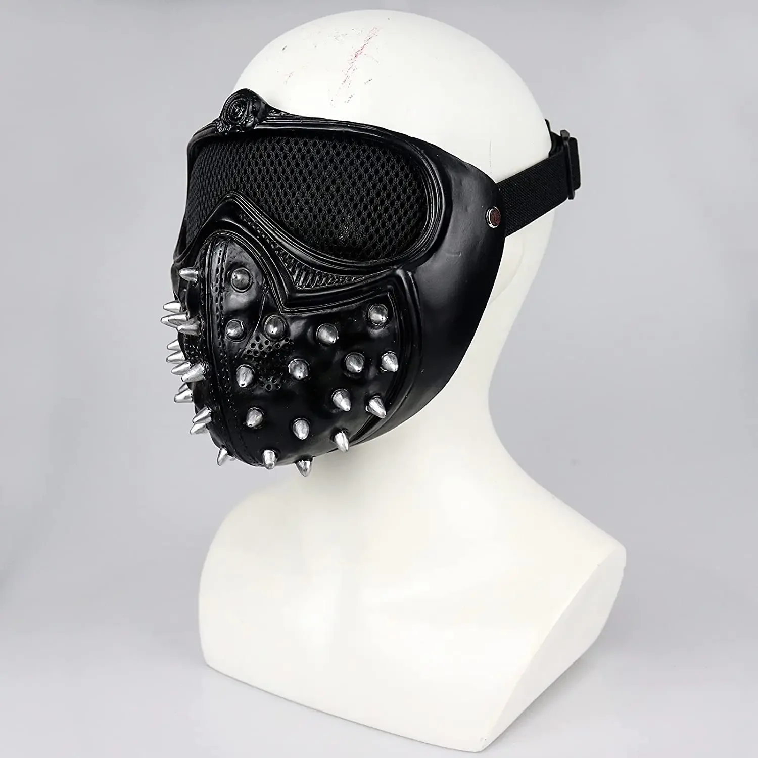 เกมนาฬิกาสุนัข 2 Marcus ประแจคอสเพลย์เรซิ่น LED หน้ากาก 25 ชนิด Led Expression Light Rivet หน้ากาก