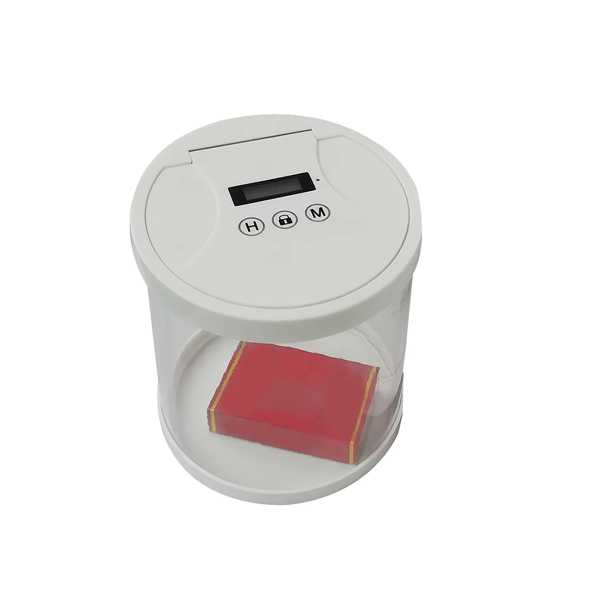 Electronic Time Lock Box Timer Lock Container Multi Function Time Lock Box Bin for Toys Mobile Phones No Battery White