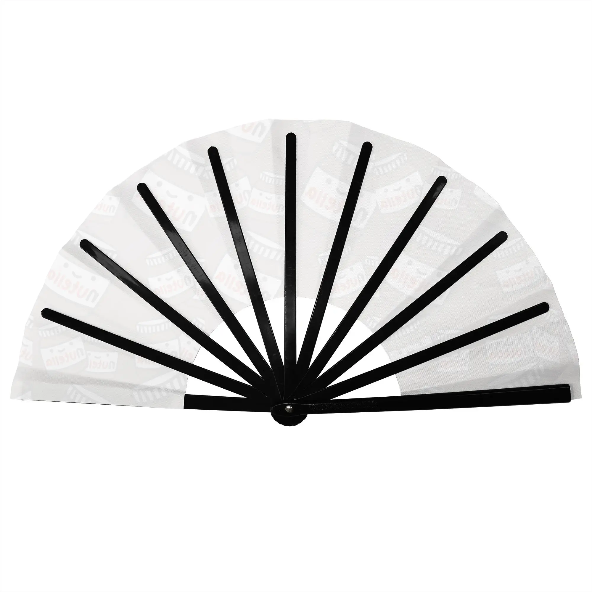 Cute Nutella Pattern Hand Fan Promotional Gift Event Souvenir Chocolate Durable Folding Fans Unique Bulk Pack Fan