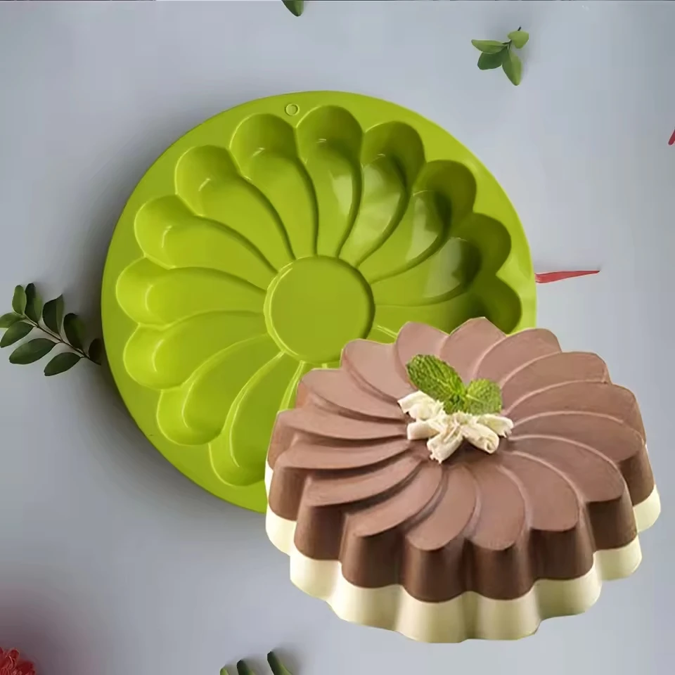 Molde para tarta Charlotte de silicona para tarta de queso, moldes redondos antiadherentes para hornear pasteles de silicona, tarta para tarta con forma de flor