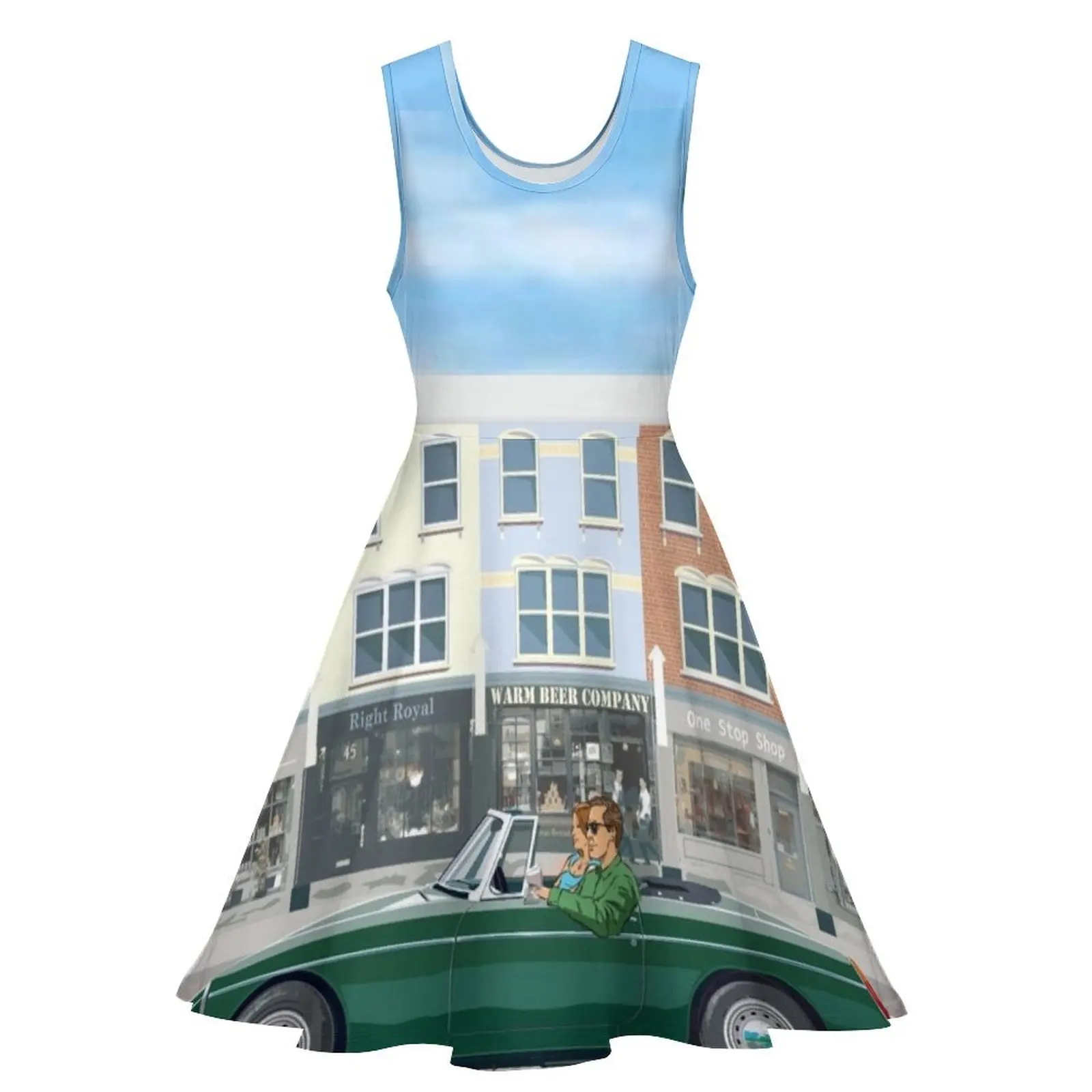 Vestido British Racing Green B Roadster com Rodas de Arame Opcionais, Vestidos Sem Mangas, Manga Comprida