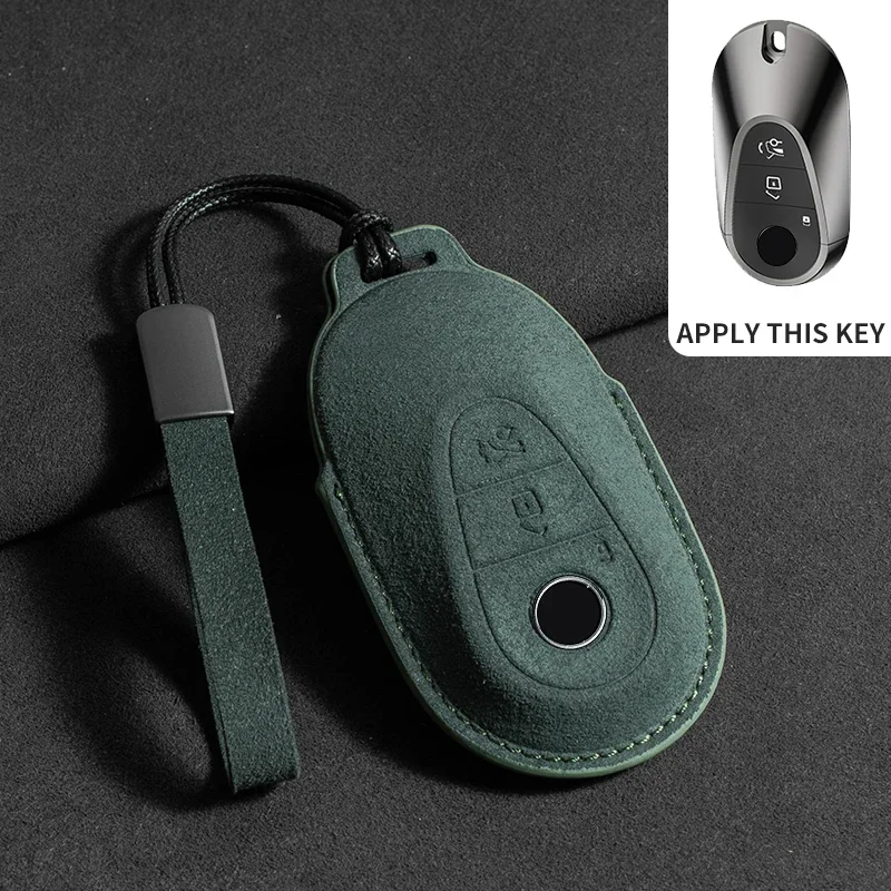 Wildleder Leder Auto Schlüssel etui für Mercedes Benz E Klasse W213 W205 E200 E260 E300 E320 Amg Cla 2018 2019 2020 Remote Fob Shell Fall