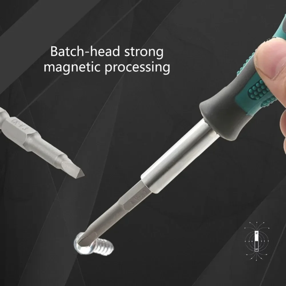1 Stück 1/4 Zoll Sechskant-Schraubendreher-Bithaltergriff mit magnetischer Spitze, rutschfester ergonomischer Griff für Heimreparaturen und Autowartung – Detail 4