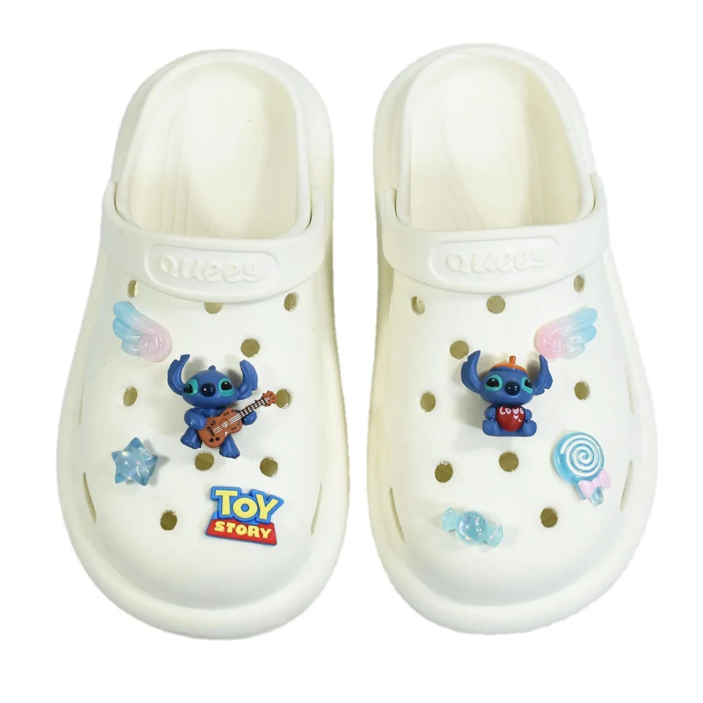 Обувные шармы MINISO Stitch DIY украшения для обуви аксессуары для сумки Bogg Сланцы Сандалии сабо детские подарки