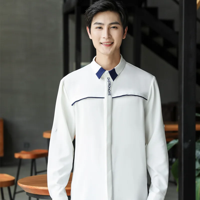 Western Restaurant Steakhouse Waiter Work Uniforms Catering Hot Pot Restaurant Milk Tea Shop Coffee Shop Autumn Winter Long Slee