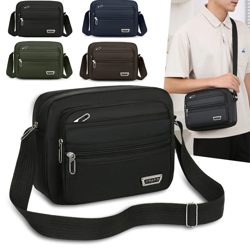 Men Crossbody Bag Black Collection Bags for Men Leisure Shoulder Messenger Bag Satchel Business Man Oxford Packs