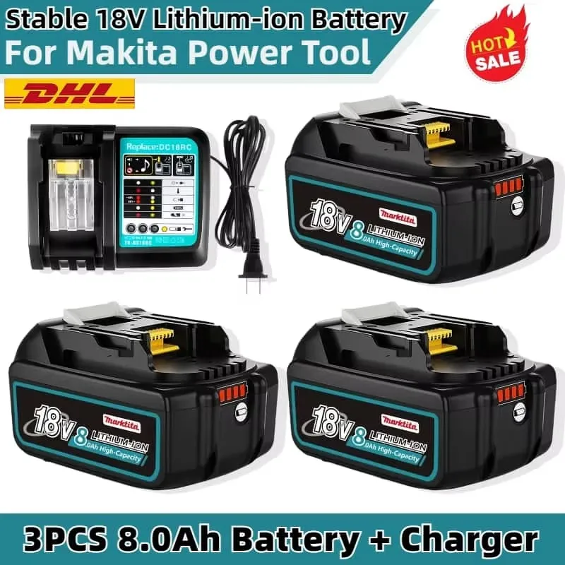 

Compatible for Makita 18v battery DDF487 DTD173 DTW700 DGA404 BL1860b BL1860 BL1850 LXT400 for Makita 18v power tools battery