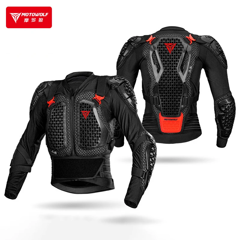 

Motorcycle Jacket Men Body Armor Motocross Racing Jacket CE Approved Motorbike Chest Back Shoulder Elbow Protection Gears