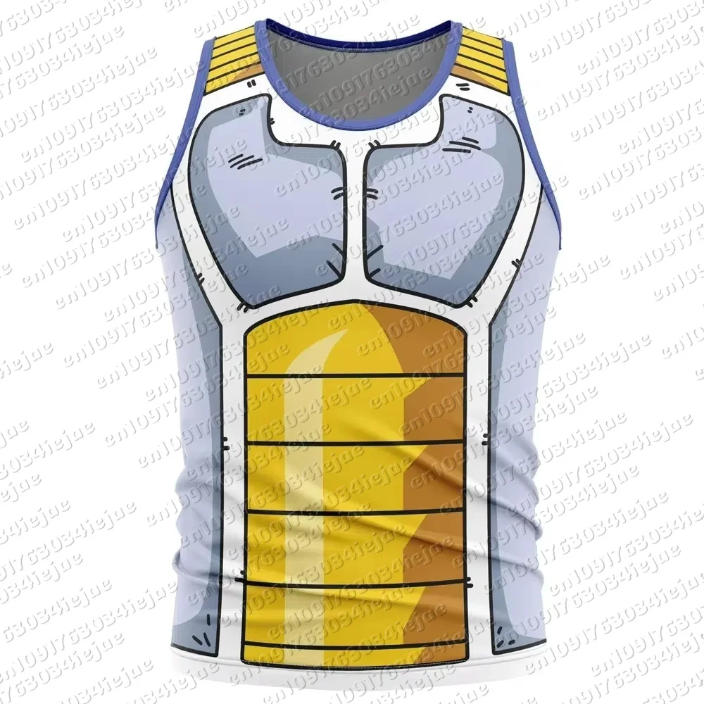 2026 Sommer Dragon Ball Vegeta Saiyajin-Rüstung Cosplay Tanktop, 3D-Druck Retro Streetwear Oversized Polyester-Top für Unisex-Kinder – Detail 5