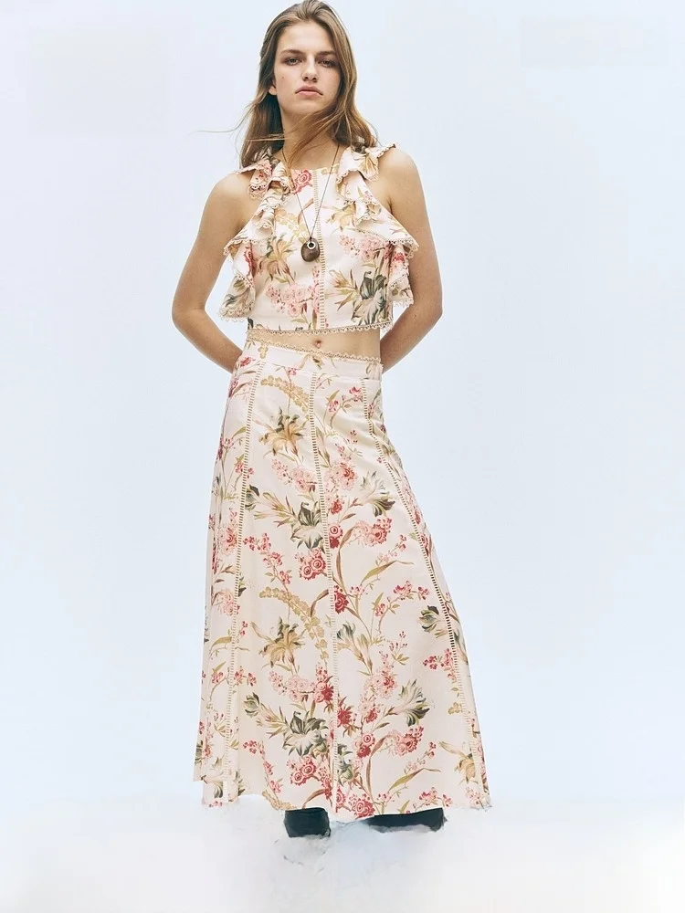 

H&M Spring New Women's Linen Blend Svel Top Casual Sle Slim Fit round Ne Button Detail Gauze Fiber Blouse