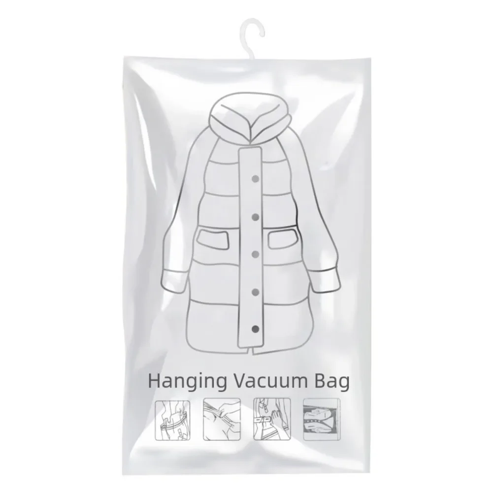 Perfect For Travel Hanging Vacuum Bags Double Zipper Vacuum Bags Long-term Clothing Protection Turbo Valve Design