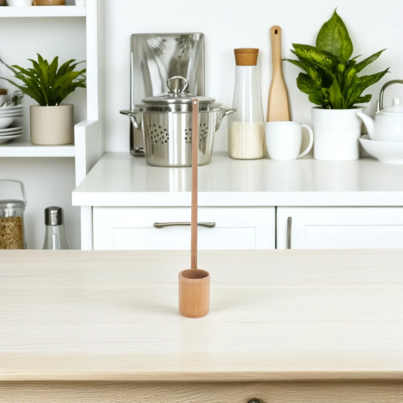 أواني نبيذ من الخيزران 100 مل مغرفة صغيرة محمولة مثالية لخدمة مياه النبيذ والسوائل الأخرى مغرفة صينية تقليدية