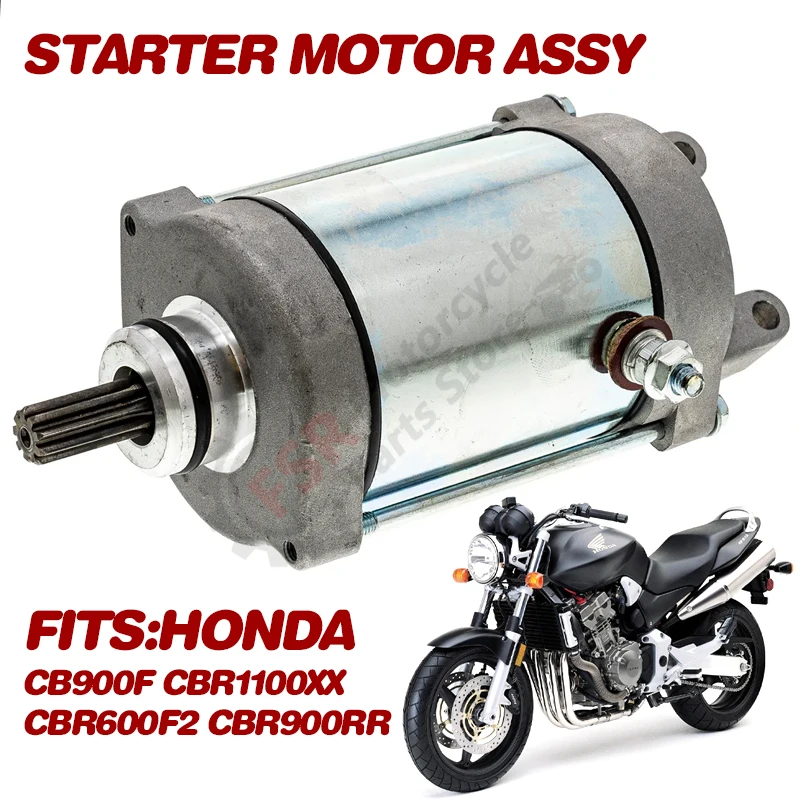 

Starter motor assy,Fits Honda CB900F/919 CBR 600/900/ 1100 VTR1000F,P/N:31200-MCJ-751 31200-MV9-671 31200-MAL-E01 31200-MAS-E00