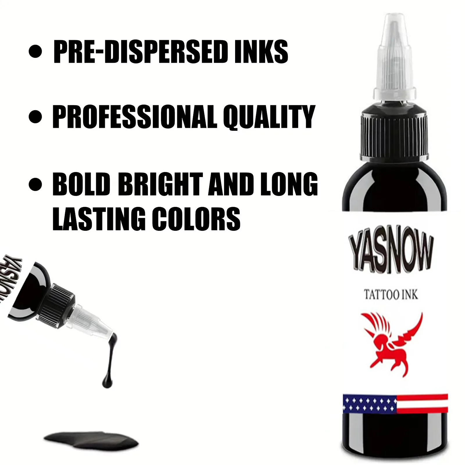 30/60/120/250ml Black Tattoo Ink Pigment Professional Tattoo Pigment Permanent TattooInk Body Art