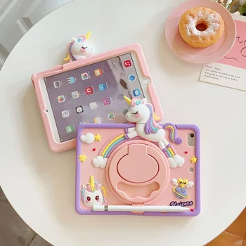 Funda infantil para IPad Pro11 Air11 2024, carcasa con soporte y mango de rotación para IPad 10. ª generación 10,2, IPad 9,7, Air1/2/3/4/5 Mini 6
