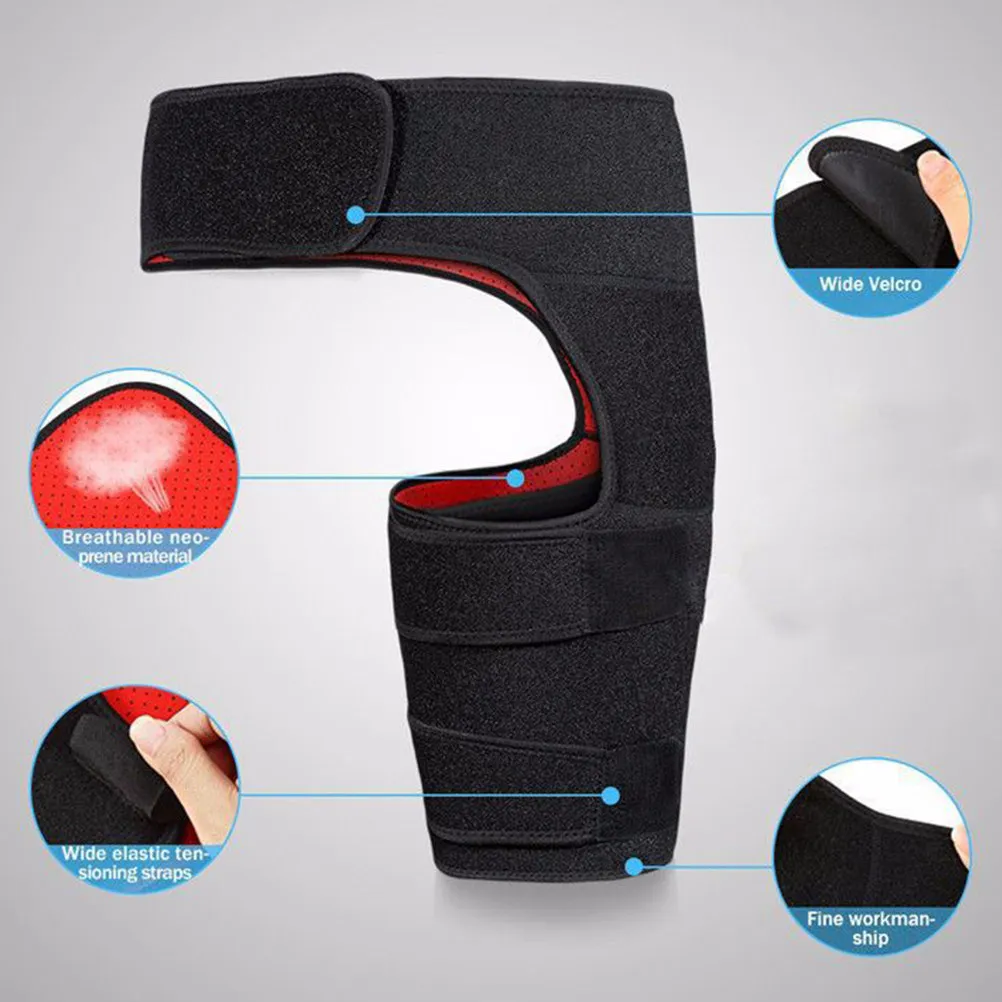 

1 шт. Дышащий пояс для поддержки бедер, черно-красный, поясничный бандаж, портативный, легкий, для восстановления после тренировок