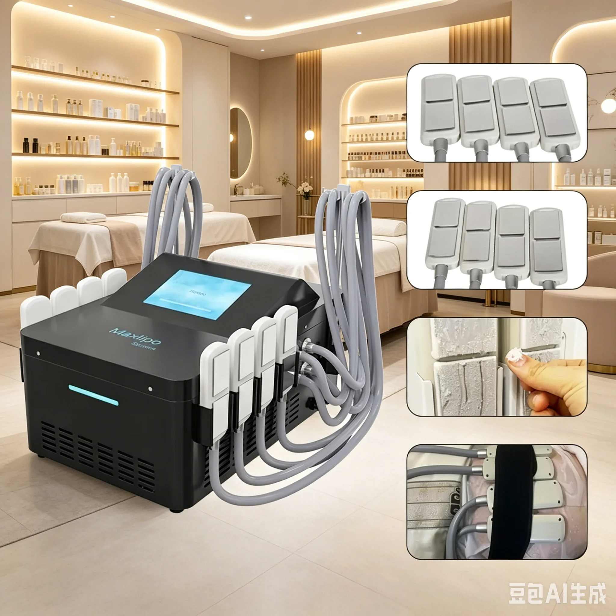 8 Air Cryolipolyse EMS Plate Cryoplasma Cryotherapy Machine for Body Slimming and Multifunctional Cryo Treatment